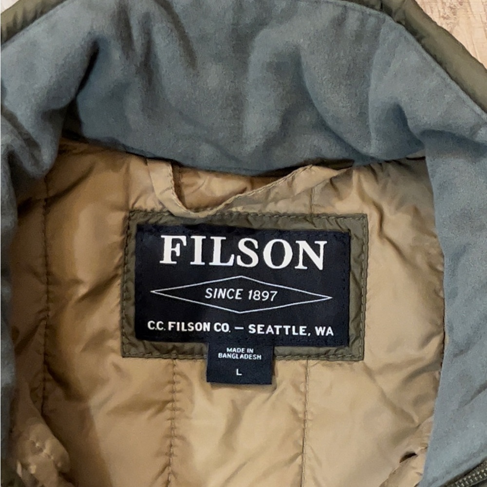 Filson Men’s Ultralight Primaloft Insulated Front Zip Jacket Size Large - Picture 5 of 9